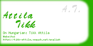 attila tikk business card